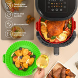 Buauty 3 Pack Air Fryer Silicone Liners 8inch Air Fryer Silicone Pot Reusable Food Grade Silicone Airfryer Liners Baking Basket Accessories Replacement of Flammable Disposable Parchment Paper Buauty