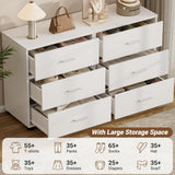 Aheaplus Closet Drawers Set of 2, Wood Closet Organizers and Storage with 3 Drawers, Closet Drawers Organizer System, Nightstands Bedside End Table with 3 Drawers Storage for Bedroom, White Aheaplus