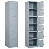 SISESOL Metal Locker Storage Cabinet with Doors and Shelves Metal Lockers with 6 Doors,71" Lockable Small Locker Storage Cabinet for SISESOL