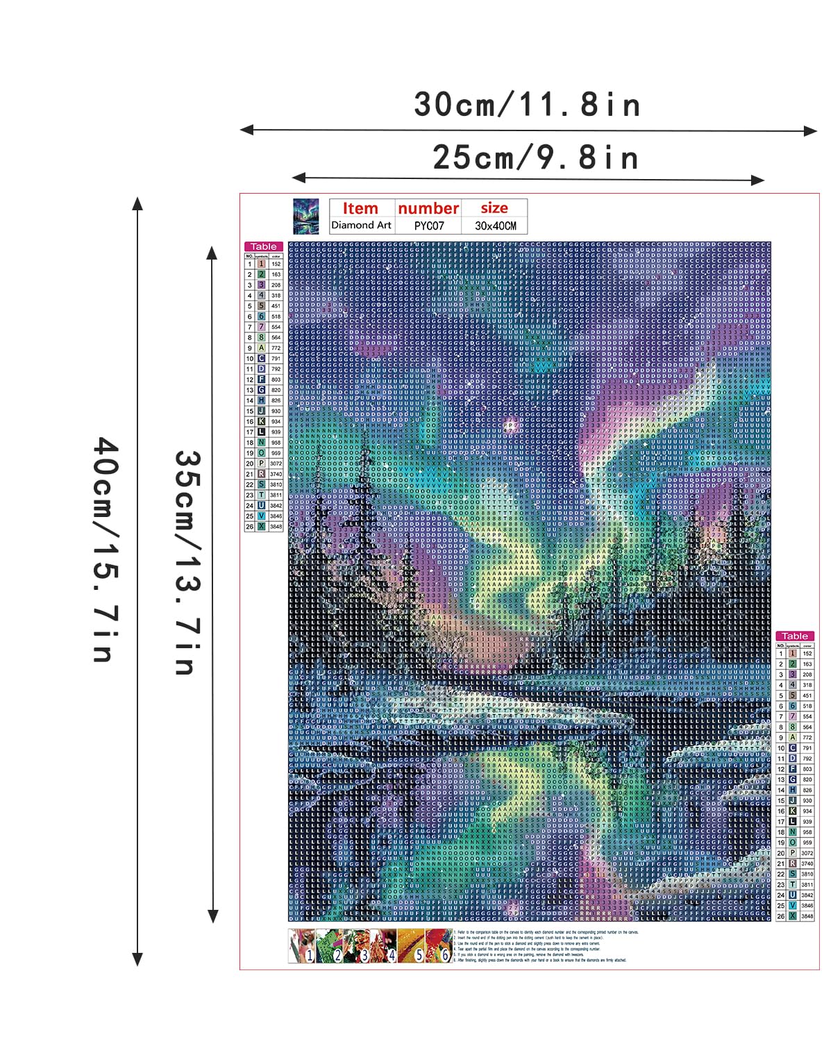 Northern Diamond Art Kits for Adults, Landscape Crafts 5D Diamond Painting Kit for Adult Beginners, Nature Starry Night DIY Round Dots Full Drill Diamonds Paintings for Home Wall Decor Gifts 12X16 In Luckyrichrui