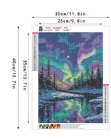 Northern Diamond Art Kits for Adults, Landscape Crafts 5D Diamond Painting Kit for Adult Beginners, Nature Starry Night DIY Round Dots Full Drill Diamonds Paintings for Home Wall Decor Gifts 12X16 In Luckyrichrui