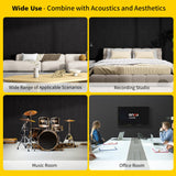 Acoustic Panels,10 Pack Sound Panels Noise Reducing for Walls,48"x24"x0.4" Soundproof Wall Panels,High-Density Acoustic Wall Panels,Decorative Wall Sound Absorbing Panel,Black AUTORIFIC