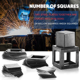 Blulu 48 Pieces Welding Practice Kit Welding Coupons 11 Gauge 3&2 Inch Square Steel Welding Plate for Novice at Welding Welding Practice Kit for Mig, Tig Stick, Arc, Gas and Brazing Blulu