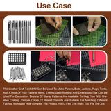Runfider 588PCS Leather Working Tool Set, professional tools for leather craft enthusiasts beginners, contains a variety of carving, cutting, punching, sewing and stamping tools to meet all your needs runfider