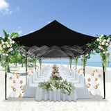 HOTEEL 10x30 Canopy Tent with Walls 10x30 Party Tent, Waterproof Easy Setup Canopy Tent 10x30 with Roller Bag and Weight Bags, Outdoor Pop Up Canopy Tent for Parties,Events,Backyard,Wedding, Black Hoteel