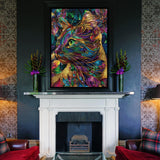 Colorful Cats Puzzles Painting Puzzle for Adults 1000 Pieces, Animal Art Jigsaw Puzzles 1000 Pieces Vibrant Colors Cat Puzzle, Fantasy Rainbow Painting Puzzle BBOLDIN