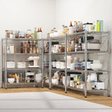 Homdox Heavy Duty Storage Shelves, 4 Tier Wire Shelving Unit, Adjustable Metal Shelves for Storage, Garage Rack Pantry Shelves Kitchen Shelving, 18"x72"x60", Silver Gray Homdox