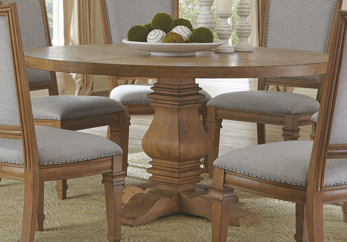 Donny Osmond Home Coaster Furniture Florence Round Pedestal Dining Table Rustic 180200 Donny Osmond Home