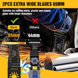 BTYEEUYI 18 PCS Titanium Oscillating Tool Blades Metal Cutting, Universal Multitool Blades for Metal Nails Wood Plastic and Hard Material, Multi Tool Blades Kits Fit Dewalt Ryobi Bosch Milwaukee BTYEEUYI