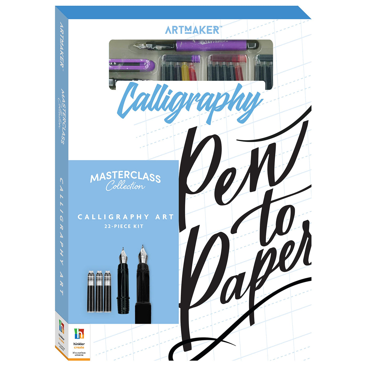 Art Maker Masterclass Collection: Calligraphy Art Kit - Beginner to Advanced Calligraphy - Calligraphy Guide - Calligraphy Equipment - Craft Kits - Arts and Craft for Adults Hinkler