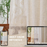jinchan Belrose Linen Curtains for Bedroom Floral Curtains 84 Inch Length Linen Blend Ivory Embroidered Drapes Farmhouse Flower Patterned Drapes for Living Room Window Treatments Set 2 Panels jinchan