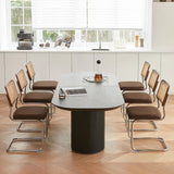 GrandNoor Brown Rattan Dining Chairs Set of 4,Wooden Mid-Century Modern Kitchen Chairs, Mesh Back Cane Dining Room Chairs, Cesca Design Chairs with Metal Chrome Legs GrandNoor