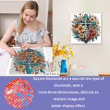 Square Drill Diamond Painting Cross Flower - 5D Full Square Diamond Art Kits for Adults with Tools, Stunning No-Gap Design, Easy to Apply and Frame, Home Wall Decor, Gift Idea(14x14 Inch) WEMEON