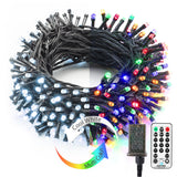 Brizled Color Changing Christmas Lights, 65.67ft 200 LED Cool White & Multicolor Christmas Lights, 11 Modes Remote Dimmable 24V Safe Adapter Outdoor Christmas Tree Lights String for Xmas Party Tree Brizled