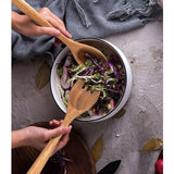 Wooden Spoons for Cooking, 13pcs Acacia Wooden Cooking Utensils Set Includes Wooden Spoon, Spatula, Soup Ladle, Measuring Spoons for Kitchen Use, Nonstick Natural Healthy Kitchen Cookware Gift Esie Houzie