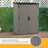 Suncast 54 cu. ft Resin Vertical Lockable Storage Shed, Stoney, BMS5700SB Suncast
