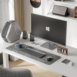 Furmax Electric Standing Desk, 59 x 24 Inches Height Adjustable Desk with Wheels, Home Office Computer Desk with Management Box (White) Furmax