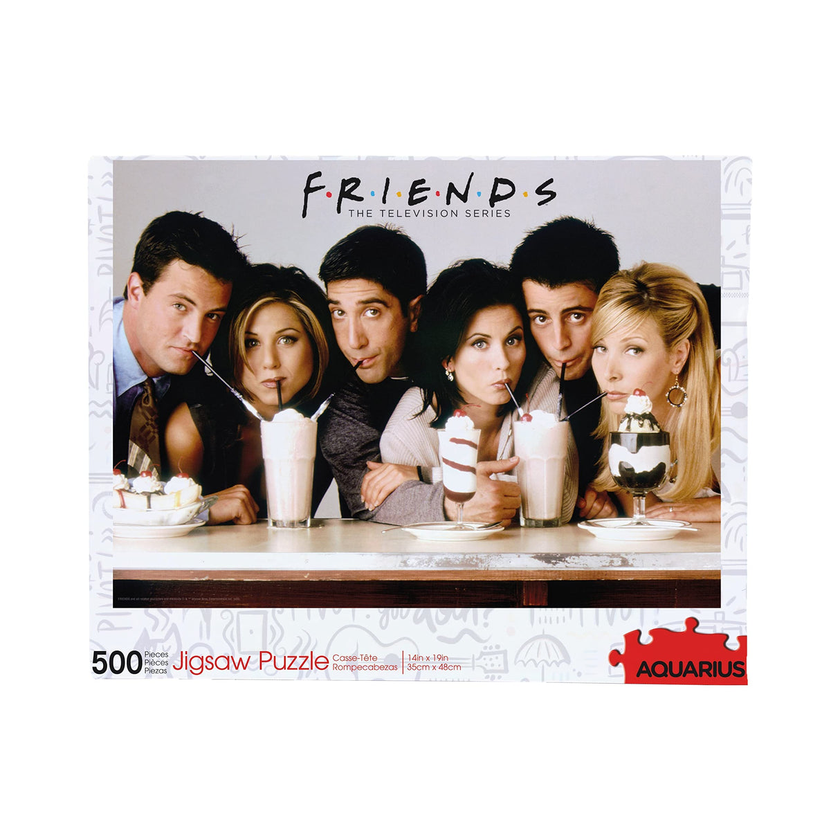 AQUARIUS Friends Milkshake Puzzle (500 Piece Jigsaw Puzzle) - Glare Free - Precision Fit - Officially Licensed Friends TV Show Merchandise & Collectibles - 14 x 19 Inches AQUARIUS