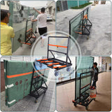 Upgrade Folding Drywall Cart Heavy Duty,Drywall Dolly Load 2200 lbs Capacity,Panel Cart with Extended Large Deck,Panel Dolly Handling Plywood Sheetrock Glass and Windows Service Cart YANGTZE