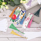 50 Sets Sublimation Blank Bookmarks with Clear Bookmark Sleeves Tassels and Self-Sealing Bags, Heat Transfer Metal Aluminum DIY Bookmark with Hole for Crafts Reading School Office Supplies BOBOKA