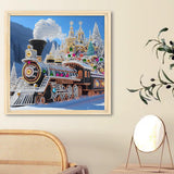 XIYOUVIGOR Special Shape Diamond Art Kits for Adults, 5D Diamond Painting Kits for Beginner, Steam Train Gem Art, DIY Diamond Crystal Rhinestones Painting Kits for Home Wall Decor Gift, 11.8x11.8 inch XIYOUVIGOR