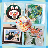 JUPEAN Punch Needle Embroidery Kits, 156 Pcs Punch Needle Tool, 110 Pcs Embroidery Thread and Hoops, Punch Needles Kit for Beginners JUPEAN