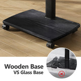 FITUEYES Rolling TV Stand with Power Outlets, Swivel Portable TV Stand for 32-70 Inch LCD LED OLED Flat/Curved Panel Screen TVs,Height Adjustable&Wood Base, Mobile TV cart Holds up to 99Lbs, Black. FITUEYES