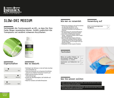 Liquitex Professional Fluid Medium, 118ml (4-oz), Slow-Dri Blending Liquitex