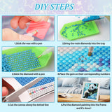 SENQAO Panda Diamond Art Kit for Adults with Frame Art and Crafts for Adults Ages 6-8 -10-12 Easy to DIY Diamond Art for Adults and Adult Beginners Home Wall Decoration 7.1x7.1inch SENQAO