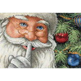 Dimensions Gold Collection Counted Cross Stitch Kit, Santa's Secret Christmas Cross Stitch, 18 Count White Aida, 7'' x 5' Dimensions