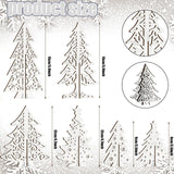 Maitys 12 Pcs Wooden Christmas Trees Tabletop Decor Wood 3D Christmas Trees Xmas Centerpieces Table Wooden Signs Farmhouse Tiered Tray Home Decor for Winter Home Office Farmhouse(Tree) Maitys