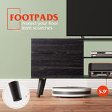 WLIVE TV Stand for 55 60 inch TV, Modern Entertainment Center with Storage Cabinets, Mid Century TV Console Table for Bedroom, TV Stand for Living Room, Charcoal Black WLIVE