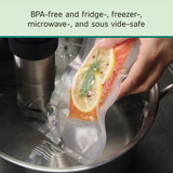FoodSaver Precut Vacuum Sealer Bags for Airtight Food Storage and Sous Vide Cooking, BPA-Free, 1 Quart, 44 Count FOODSAVER