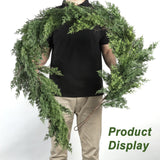 Artgar 6 Ft Christmas Garland - Cedar Garland - Cypress Garland - Real Touch Pine Garland - Garland Christmas Decorations for Home Dining Table Mantel Porch Winter Christmas Decor (Green) Artgar