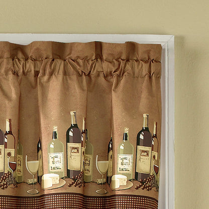 CHF Industries Wines Kitchen Curtain Set 24-inch Length