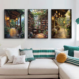 Paint by Numbers for Adults and Kids Beginner, 3 Pack Garden Book Flowers Painting by Number Kits On Canvas, Number Artist Paint by Number Kit DIY Oil Painting Acrylic Paints, Home Wall Decor 12x16in Fairyland JinWenn