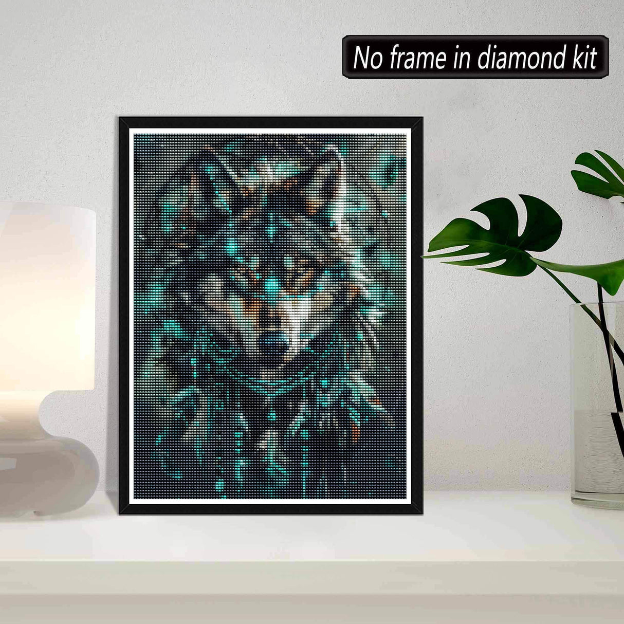 SKRYUIE 5D Wolf Diamond Painting Kits - DIY Diamond Art Kits for Adults Dreamcatcher, Full Round Drill - Crystal Cross Stitch - Adults Craft for Wall & Office Decor - 12x16 Inch SKRYUIE