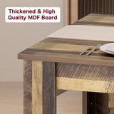 CABIHOME Dining Table for 4-6, 63" Inch Dining Tables for 4, Farmhouse Large Kitchen Dining Table, Rectangular Dining Room Table for Small Space, Wood Dinner Table for Kitchen, Apartment, Rustic Brown CABIHOME