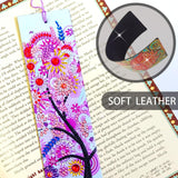 4 Pcs LINGFANG Diamond Painting Bookmark, Leather DIY Book Makers for Adults Book Lovers, Diamond Art Beginners, Small Diamond Art Kits, Paint by Art Crafts Supplies Gift for Girls (Season Tree) LINGFANG