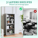 Letaya Metal Storage Cabinet with Lock Door, Adjustable Shelf Steel Cabinets for Office, Home,Pantry,Kitchen,Garage Utility Cabinet (4 Door-White&Gray) Letaya