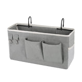 Ozzptuu Bedside Storage Caddy/Bedside Hanging Storage Bag for Headboards Bunk Beds Dorm Rooms Book Phone Magazine Holder (Grey) Ozzptuu