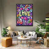 VAIIEYO 5D DIY Diamond Art Kits for Adults Love, Diamond Painting Letter, Diamond Art Full Drill Round Rhinestone Craft Canvas for Home Wall Decor Gift 12x16 inch-51 VAIIEYO