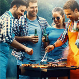 Fantasyon 2 Pack Meat Fork with Wooden Handle, Stainless Steel Meat Forged Carving Fork for Kitchen Roast (13 Inch, 10 Inch) Fantasyon