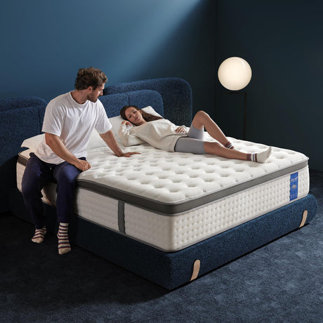 KOULABR Z Queen Size Mattress, 12 Inch Hybrid Mattress in a Box, Gel Memory Foam, Individually Wrapped Pocket Coils Innerspring, Pressure Relief, Medium Firm (12 INCH, Queen (New)) KOULABR Z
