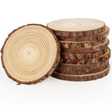 ilauke Wood Slices for Centerpieces, 4.7-5.1 Inch Unfinished Wood 10Pcs Natural Wood Slices Round Wooden Discs Wood Circles, Wedding Decorations, Christmas Ornaments, DIY Crafts Paintings ilauke