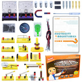 Teenii Electricity and Magnetism Kit Experiments STEM Science Kit for Kids, Electromagnetism Circuit Learning Set School Lab Physics Educational Toys, Birthday Gift for Boys Girls Age 8-16 Year Old Teenii