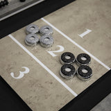 American Legend Stonebridge 9’ LED Light Up Shuffleboard Table with Bowling American Legend