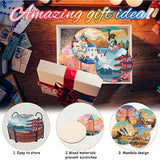 8 Pcs Famous buildings Diamond Art Painting Coasters Kits,Landscape Coaster with Holder for Adults, Non-Slip DIY Dot Paint Craft Kits,5D Full Drill DIY Diamond Dot Gem Art Kit Home Decor Arts Craft NEGEKFKX