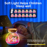 Light-Up Unicorn Terrarium Kit for Kids: LED Night Light Up & Remote Birthday Gifts for Girl Ages 4 5 6 7 8-12 Year Old Unicorn Toys for Girls Age 4-6 - Arts and Crafts Meijoy