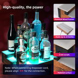 2 Pack LED Lighted Liquor Bottle Display Shelf, 3 Tier 32 Inch Liquor Shelves, RGB Acrylic bar Shelf with RF & App Control, 7 Colors, Music Sync, Timer, Whiskey Rack Stand for Home Bar, KTV, Party Aisthtea